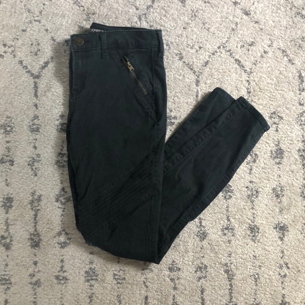 EXPRESS dark green jeans